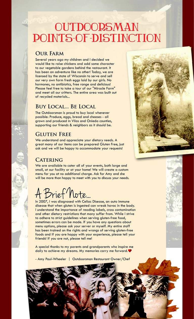 The Outdoorsman Restaurant - Atikokan, ON menu_pic