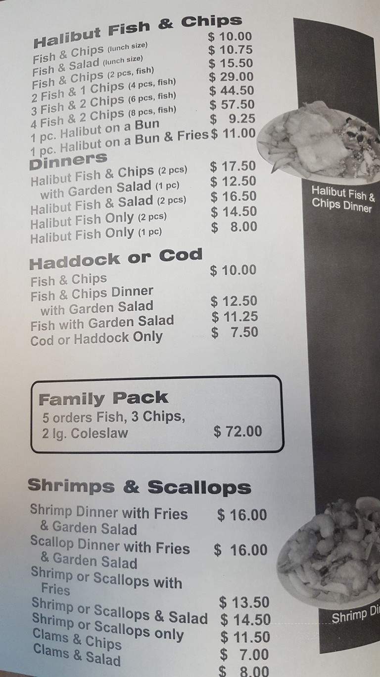Captain George's Fish & Chips - Kawartha Lakes, ON menu_pic