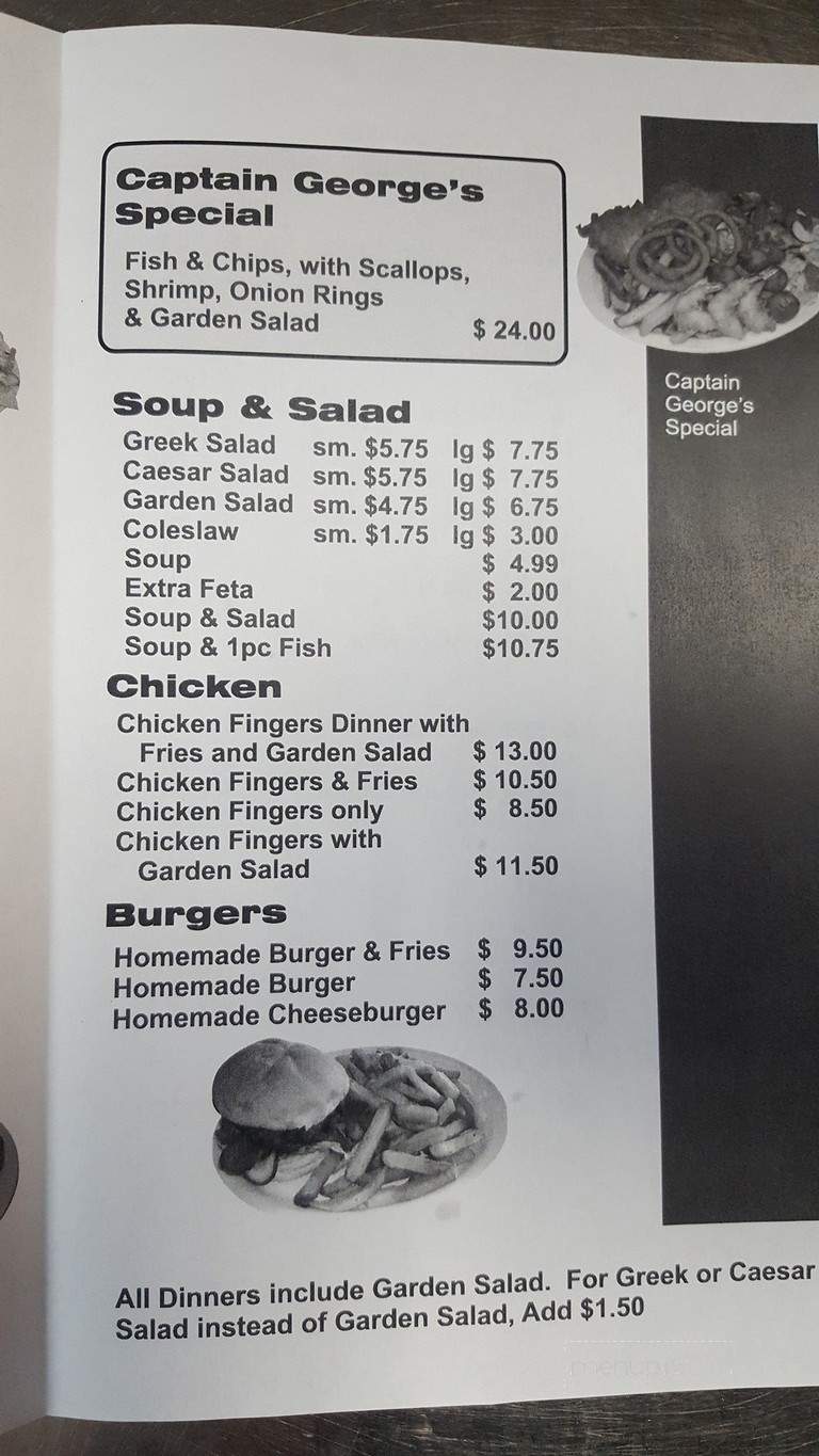 Captain George's Fish & Chips - Kawartha Lakes, ON menu_pic