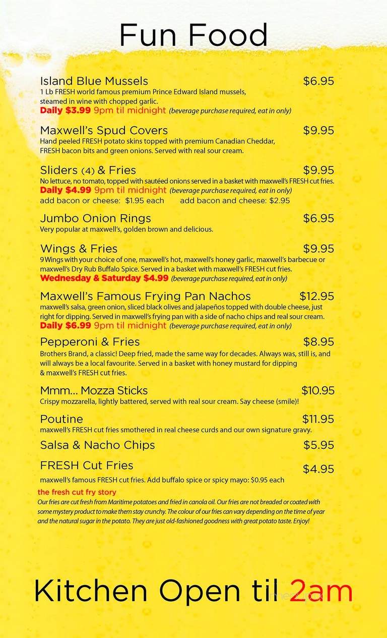 Maxwell's Plum - Halifax, NS menu_pic