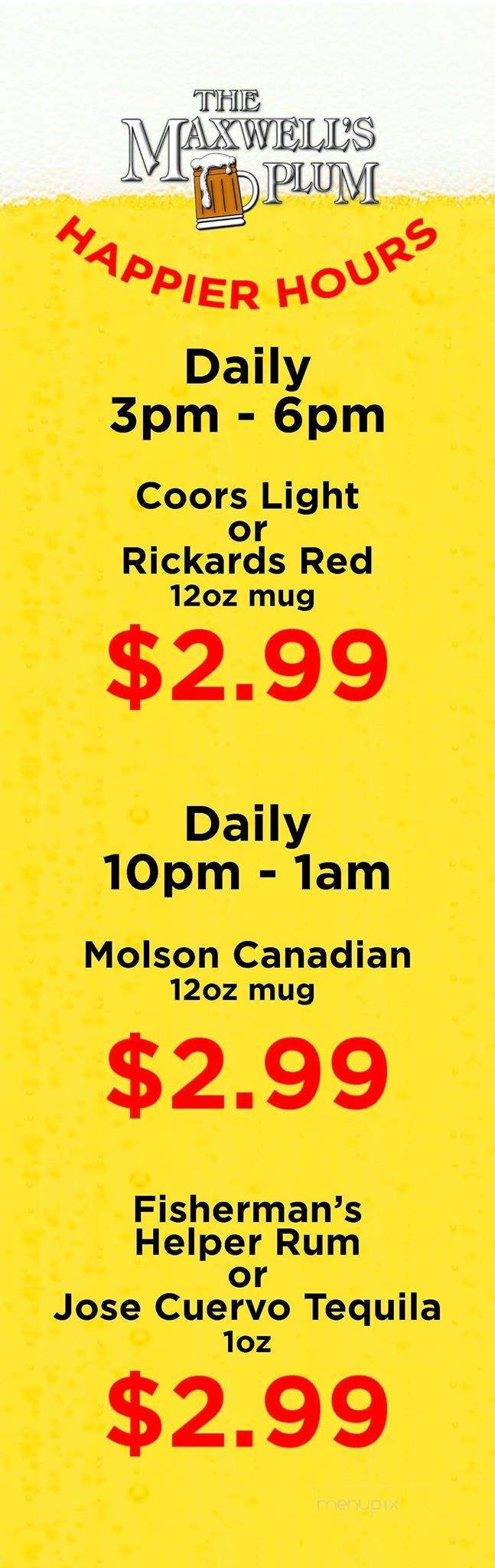Maxwell's Plum - Halifax, NS menu_pic