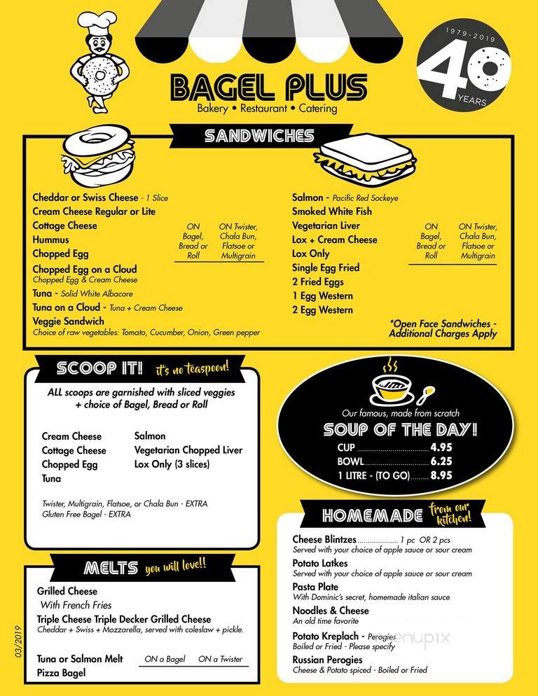 Bagel Plus - Toronto, ON menu_pic