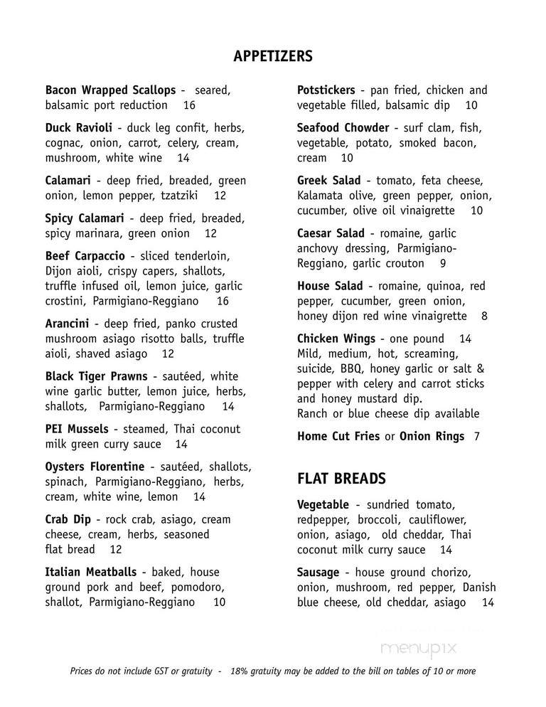 Embarcadero Wine & Oyster Bar - Calgary, AB menu_pic