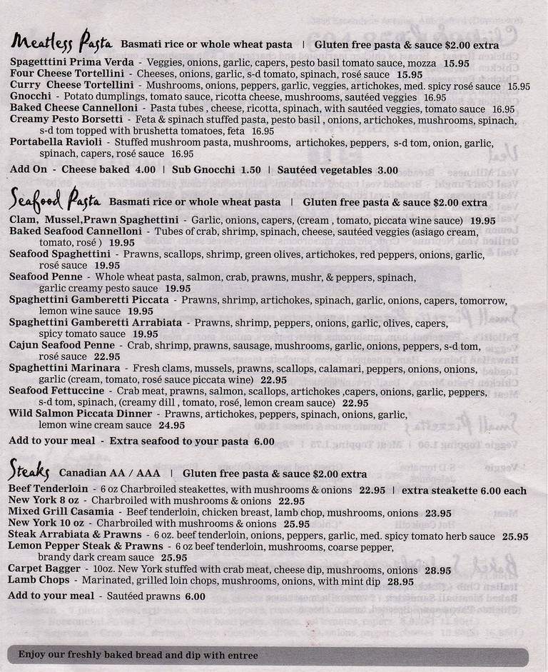 Paliottis Italian Restaurant - Abbotsford, BC menu_pic