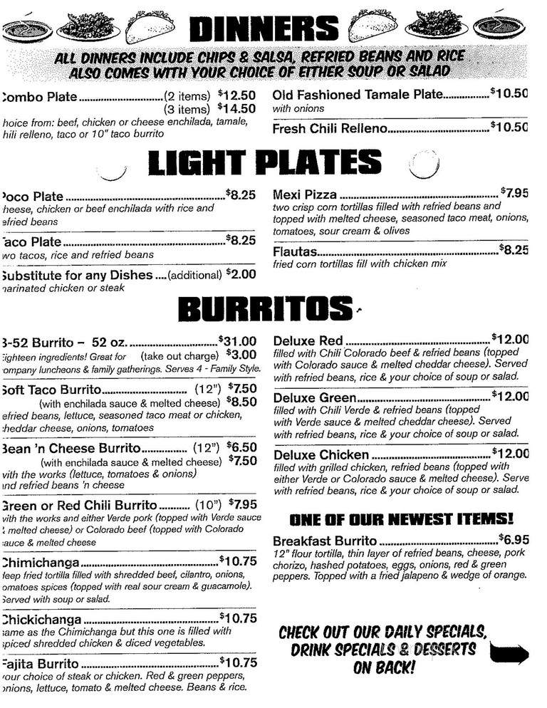 The Burrito House - Toronto, ON menu_pic