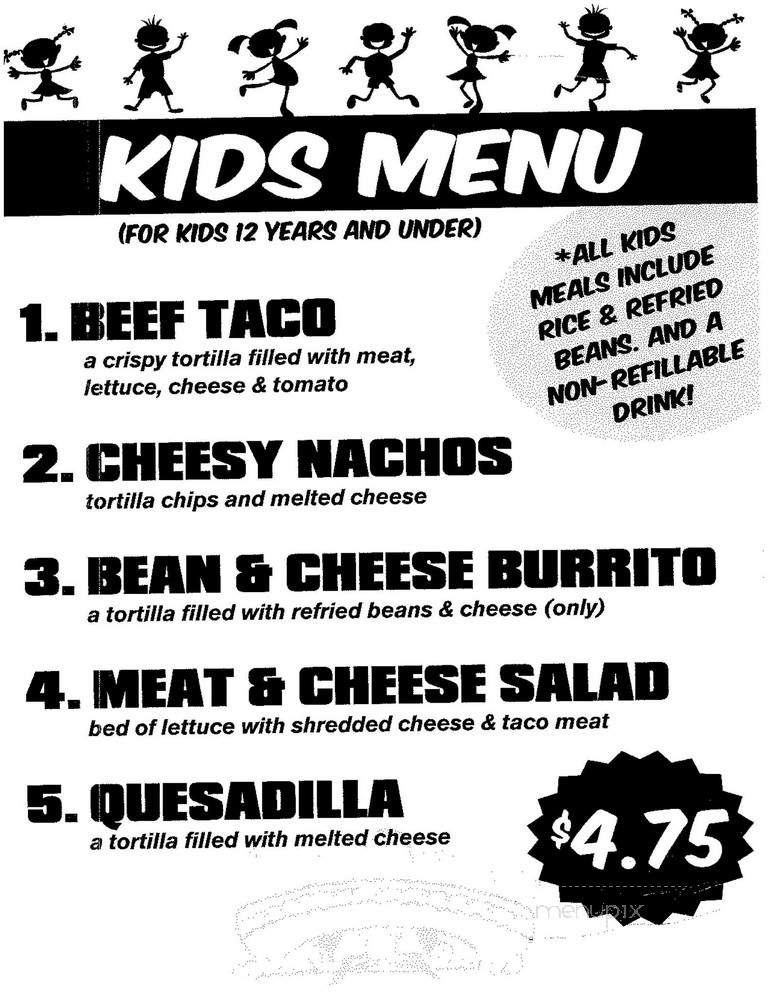 The Burrito House - Toronto, ON menu_pic
