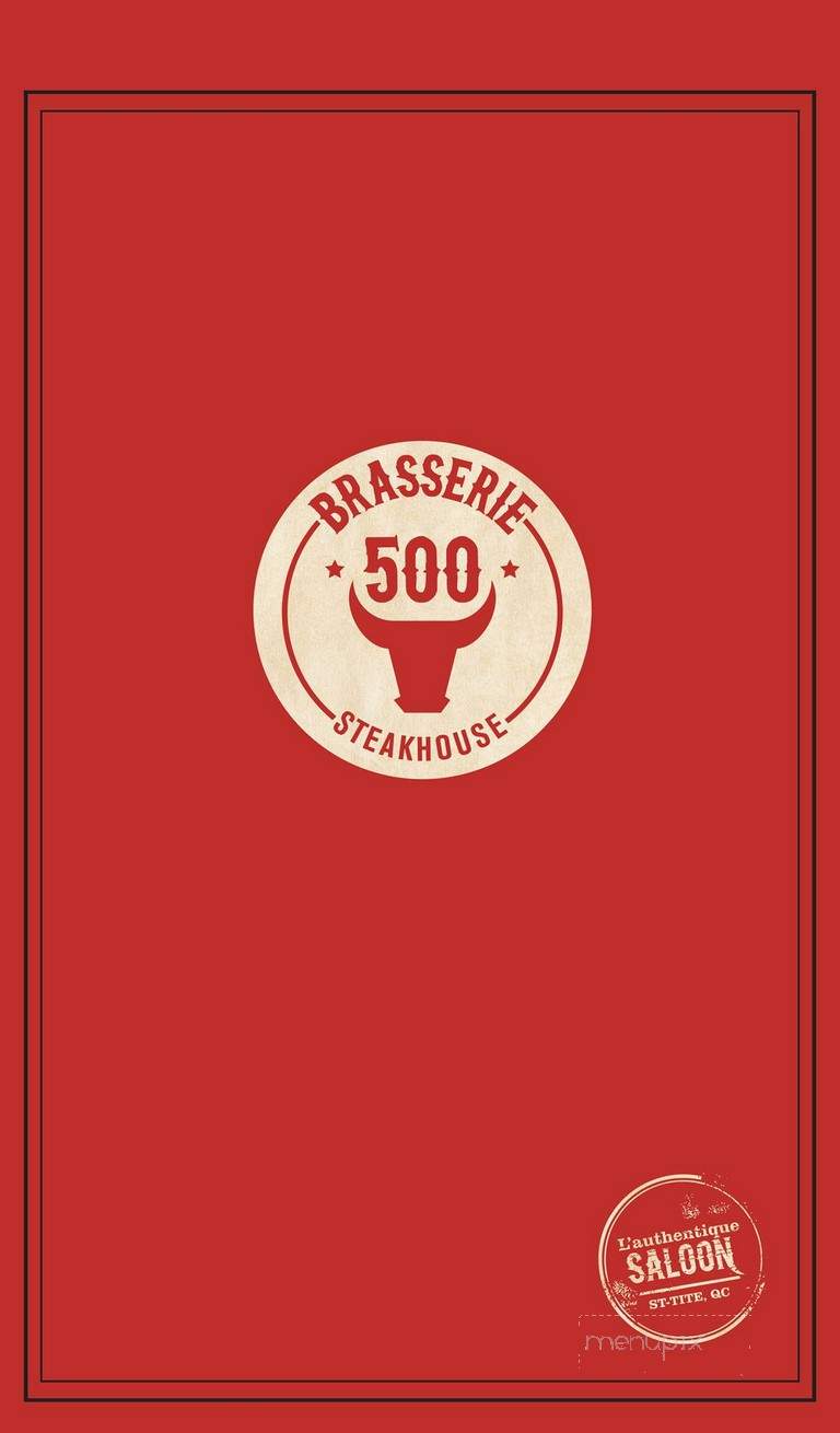 Brasserie 500 Inc - Saint-Tite, QC menu_pic
