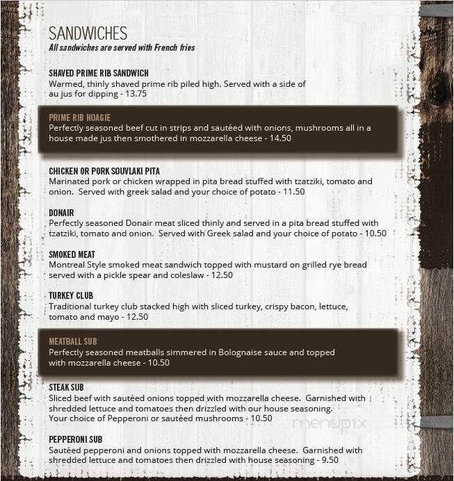 City Limits Bar & Grill - Cornwall, ON menu_pic