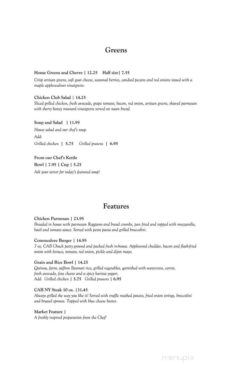 The Commodore Grand Cafe & Lounge - Kamloops, BC menu_pic