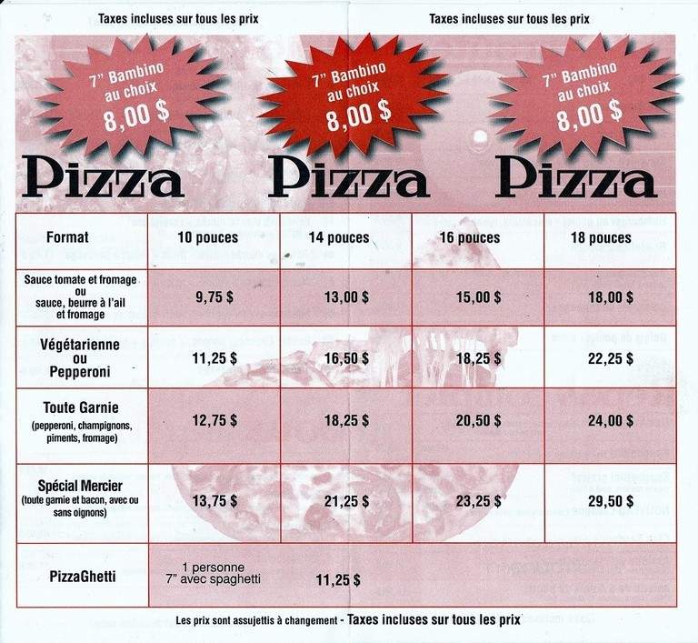 Valentine Restaurant - Saint-Jean-Sur-Richelieu, QC menu_pic