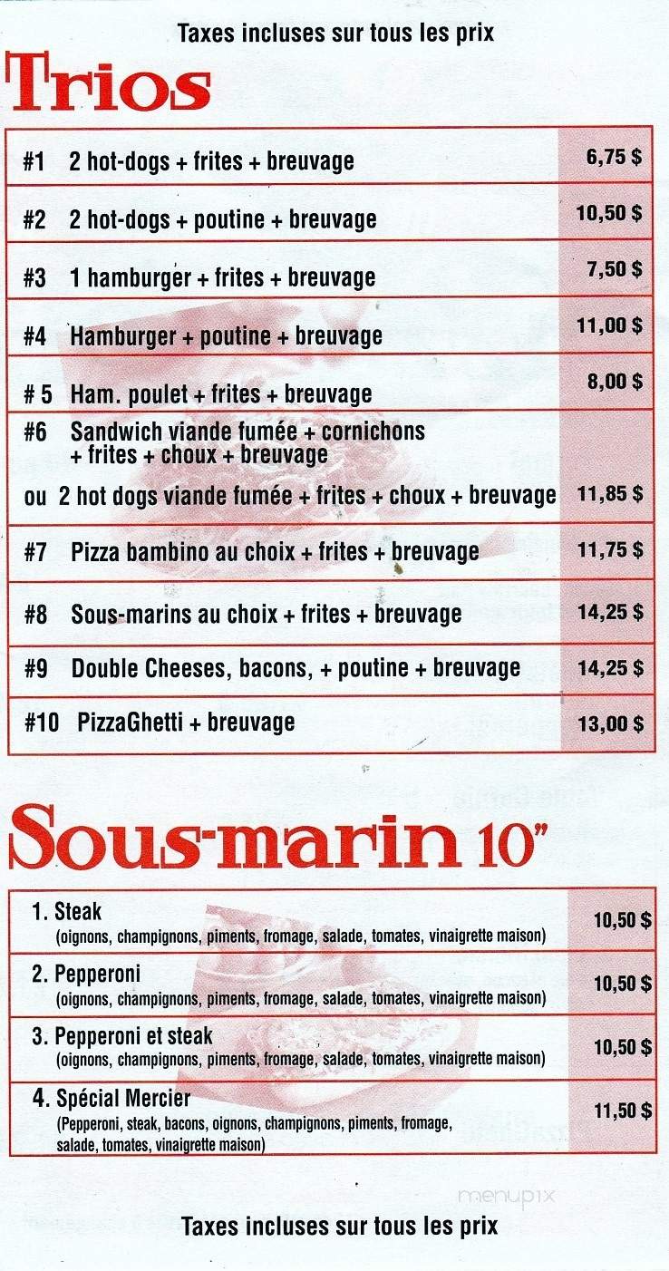 Valentine Restaurant - Saint-Jean-Sur-Richelieu, QC menu_pic