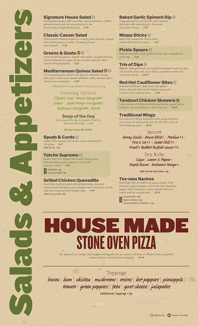 Outback Shack Bar & Grill - London, ON menu_pic