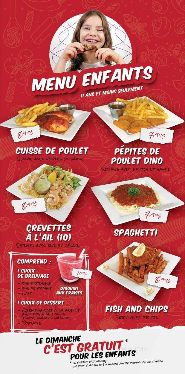 Brasserie La Seigneurie - Sherbrooke, QC menu_pic