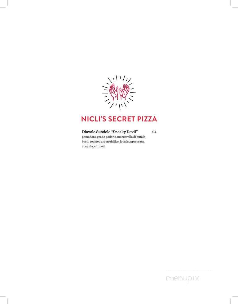 Nicli Antica Pizzeria - Vancouver, BC menu_pic
