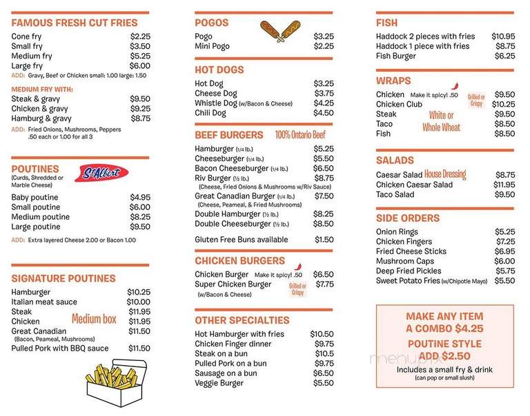 Riv Chip Stand - Sturgeon Falls, ON menu_pic