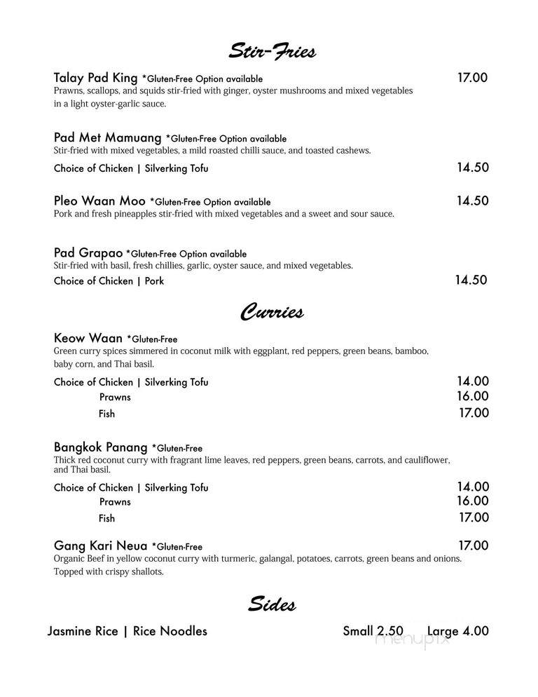 Busaba Thai Cafe - Nelson, BC menu_pic