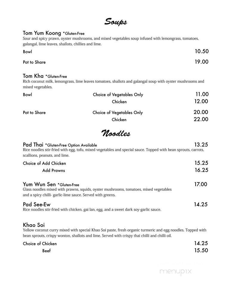 Busaba Thai Cafe - Nelson, BC menu_pic