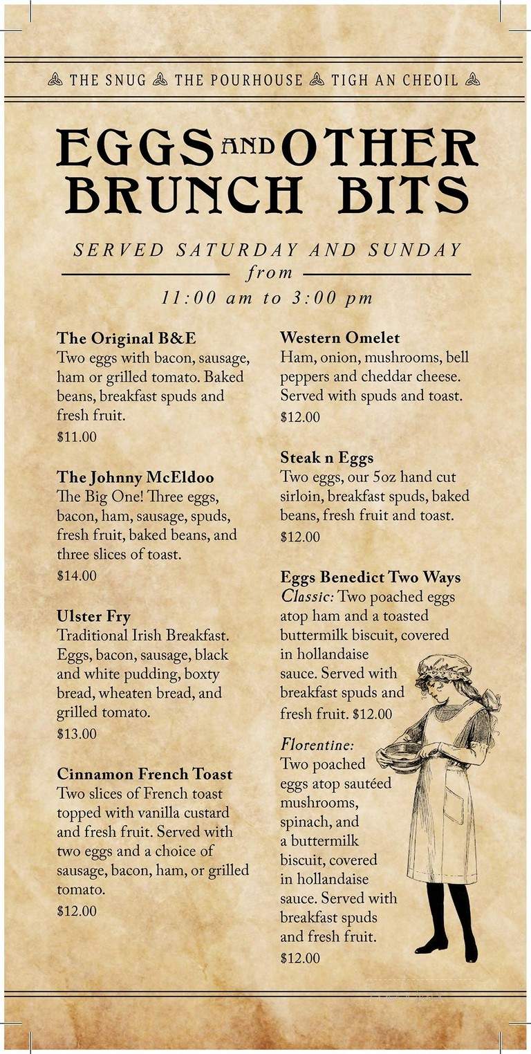 The Old Triangle Irish Alehouse - Moncton, NB menu_pic