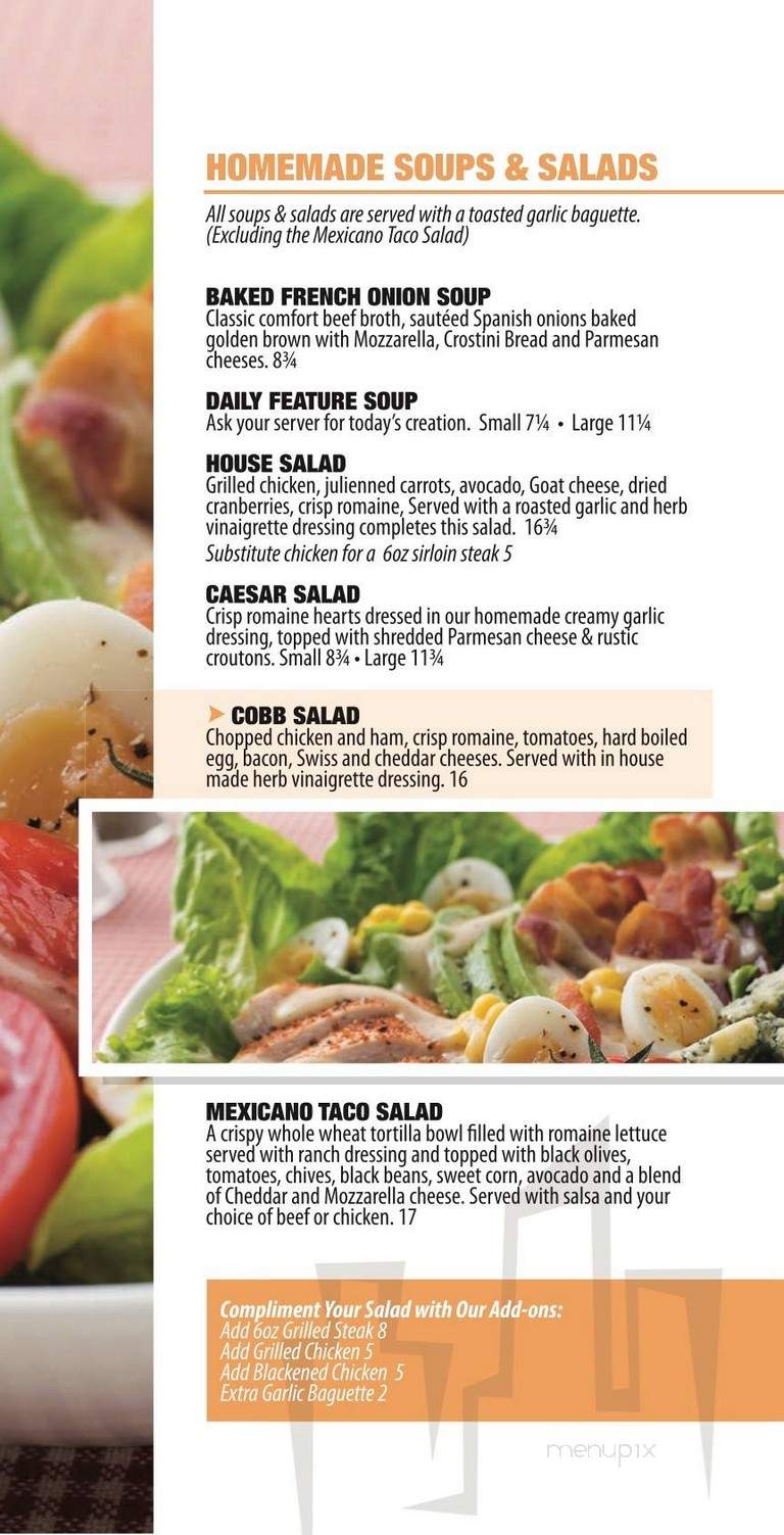Madison's Restaurant & Bar - Calgary, AB menu_pic