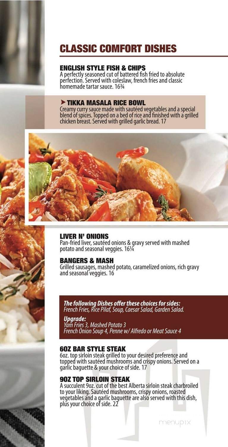 Madison's Restaurant & Bar - Calgary, AB menu_pic