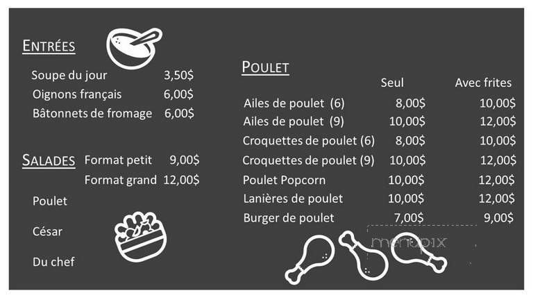 Snack-Bar Ste-Croix - Sainte-Croix, QC menu_pic