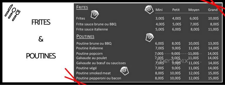 Snack-Bar Ste-Croix - Sainte-Croix, QC menu_pic