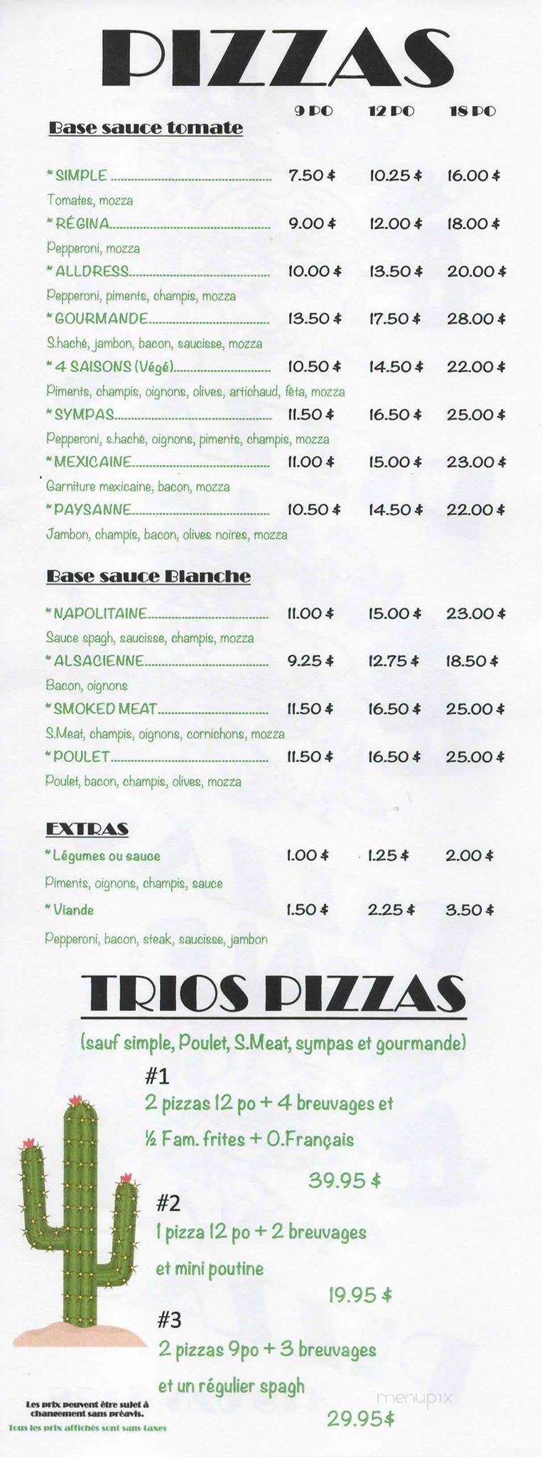 Casse-Croute la Fringale - Lac-Etchemin, QC menu_pic