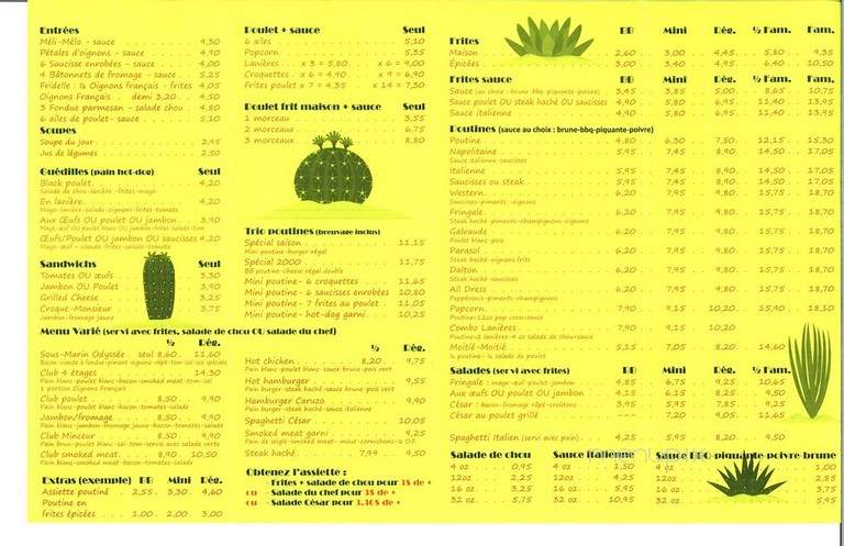 Casse-Croute la Fringale - Lac-Etchemin, QC menu_pic