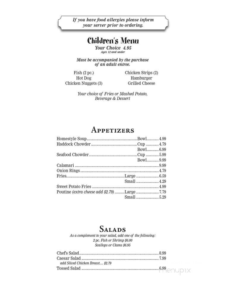 Blarney Stone Restaurant - Lunenburg, NS menu_pic