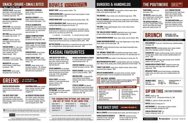Original Joe's Restaurant & Bar - Red Deer, AB menu_pic