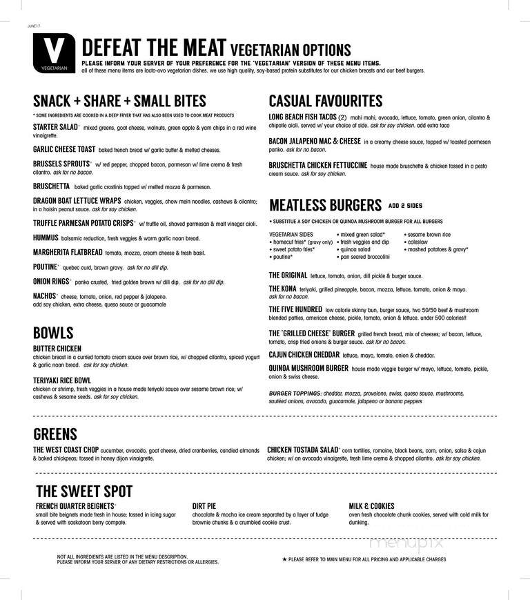 Original Joe's Restaurant & Bar - Red Deer, AB menu_pic