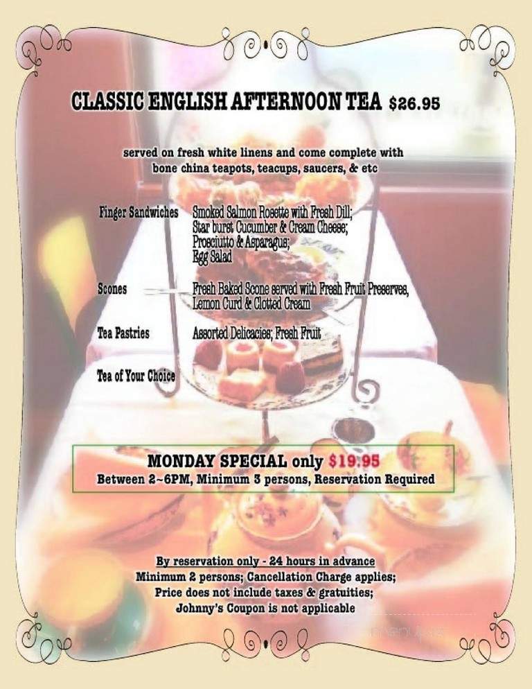 The Infusion Tea Room - Saint John, NB menu_pic