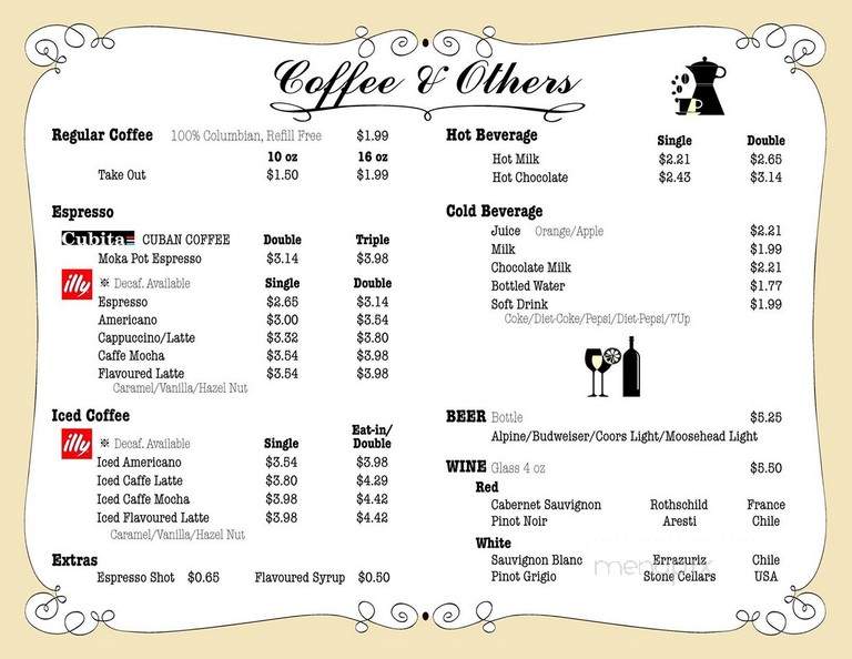 The Infusion Tea Room - Saint John, NB menu_pic