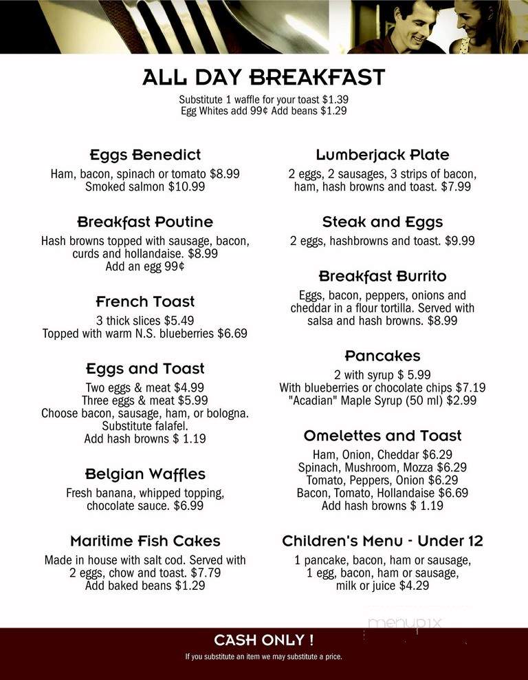 Ardmore Cafe - Halifax, NS menu_pic
