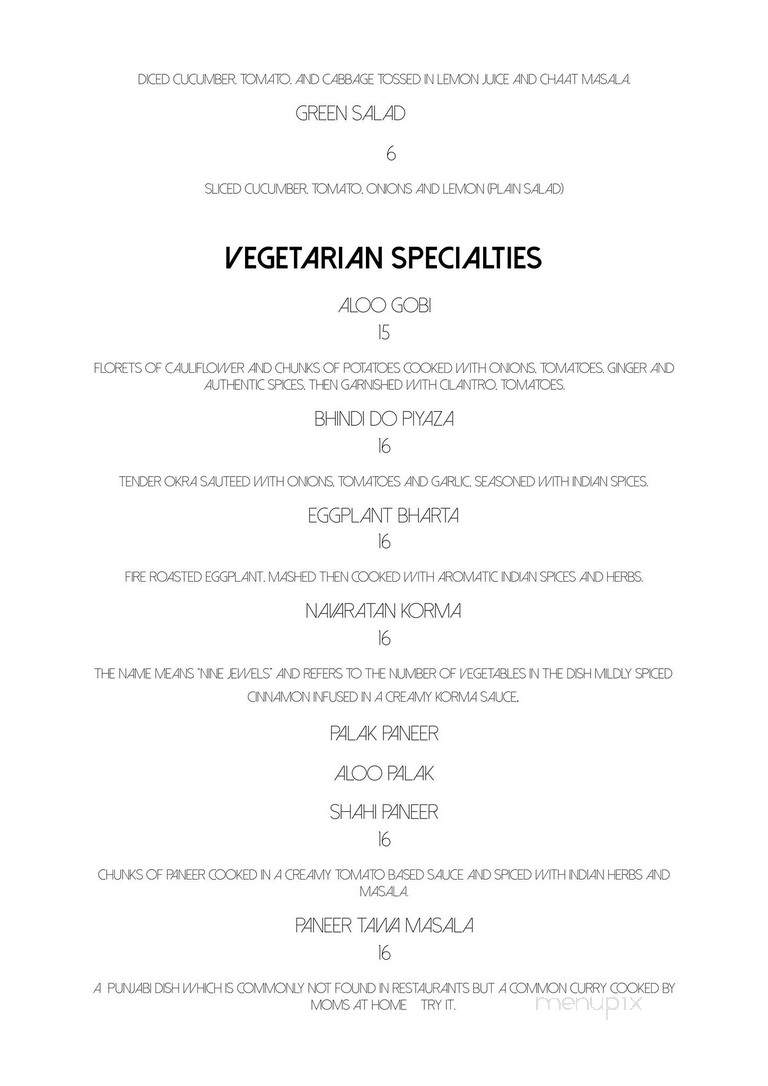 Masala - Banff, AB menu_pic