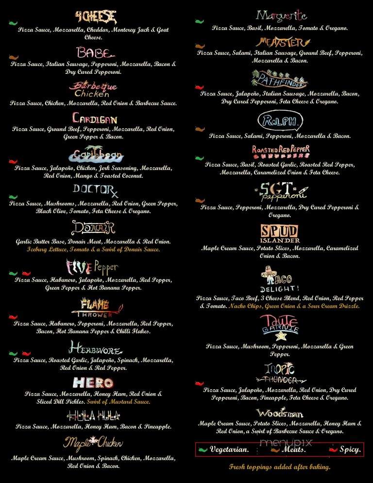 Famous Peppers Family Restaurant - Cardigan, PE menu_pic