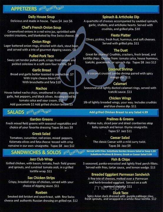 Jazzmyns Tapas & Taps - Owen Sound, ON menu_pic