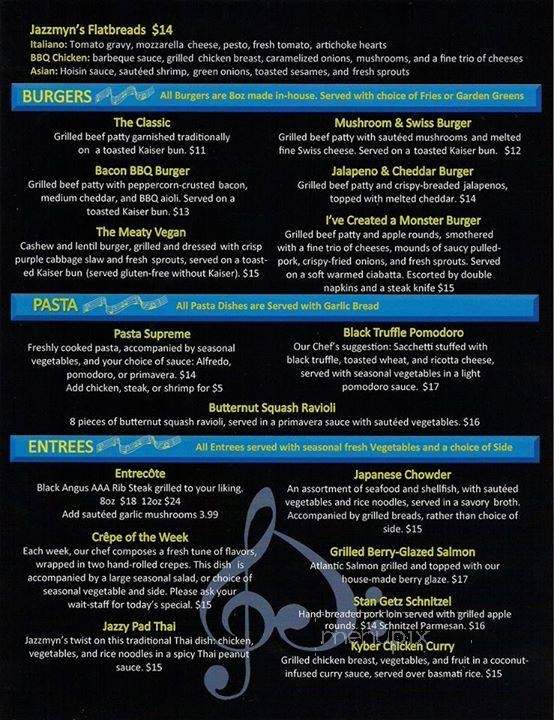 Jazzmyns Tapas & Taps - Owen Sound, ON menu_pic