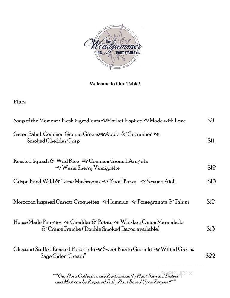 Windjammer Inn - Central Elgin, ON menu_pic