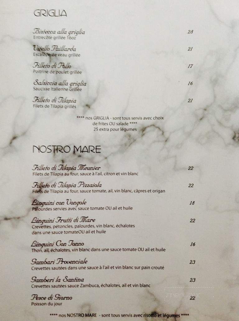 Trattoria Il Ritrovo - Montreal, QC menu_pic