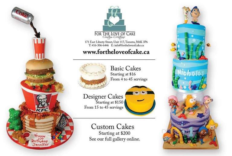 For the Love of Cake - Toronto, ON menu_pic