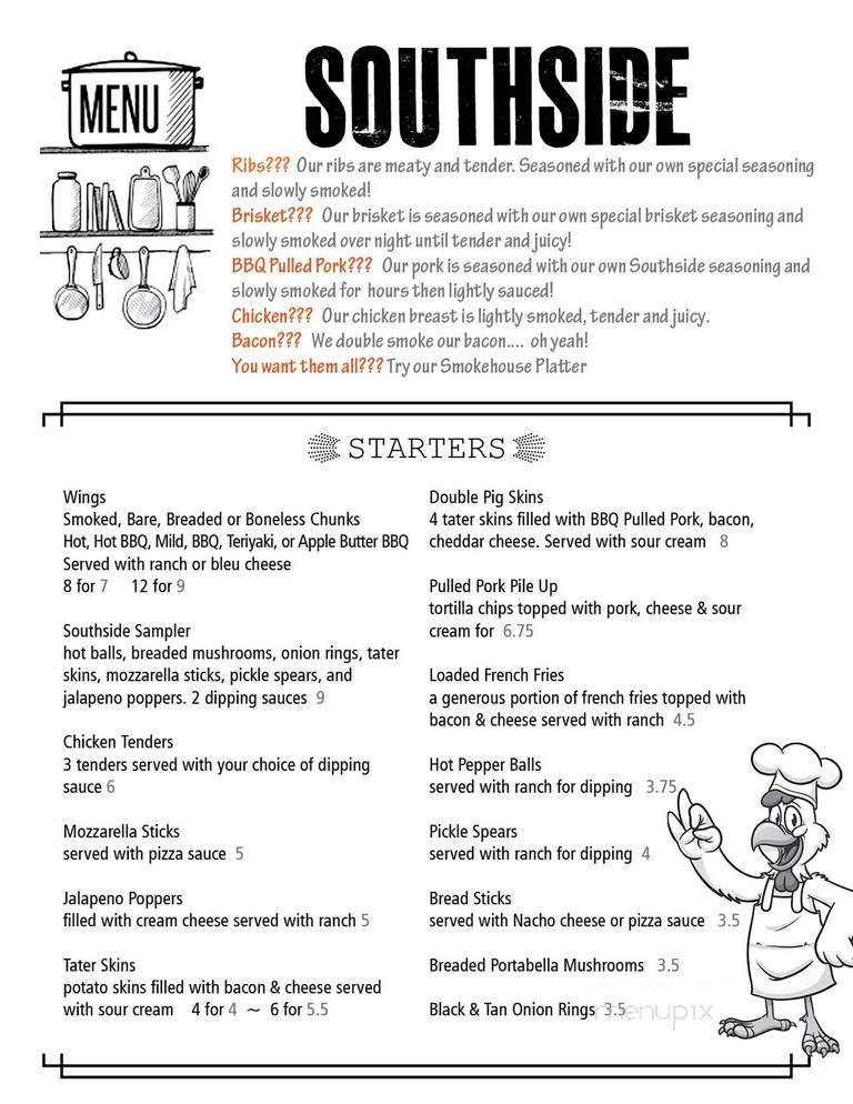 Southside Restaurant - Wardsville, ON menu_pic