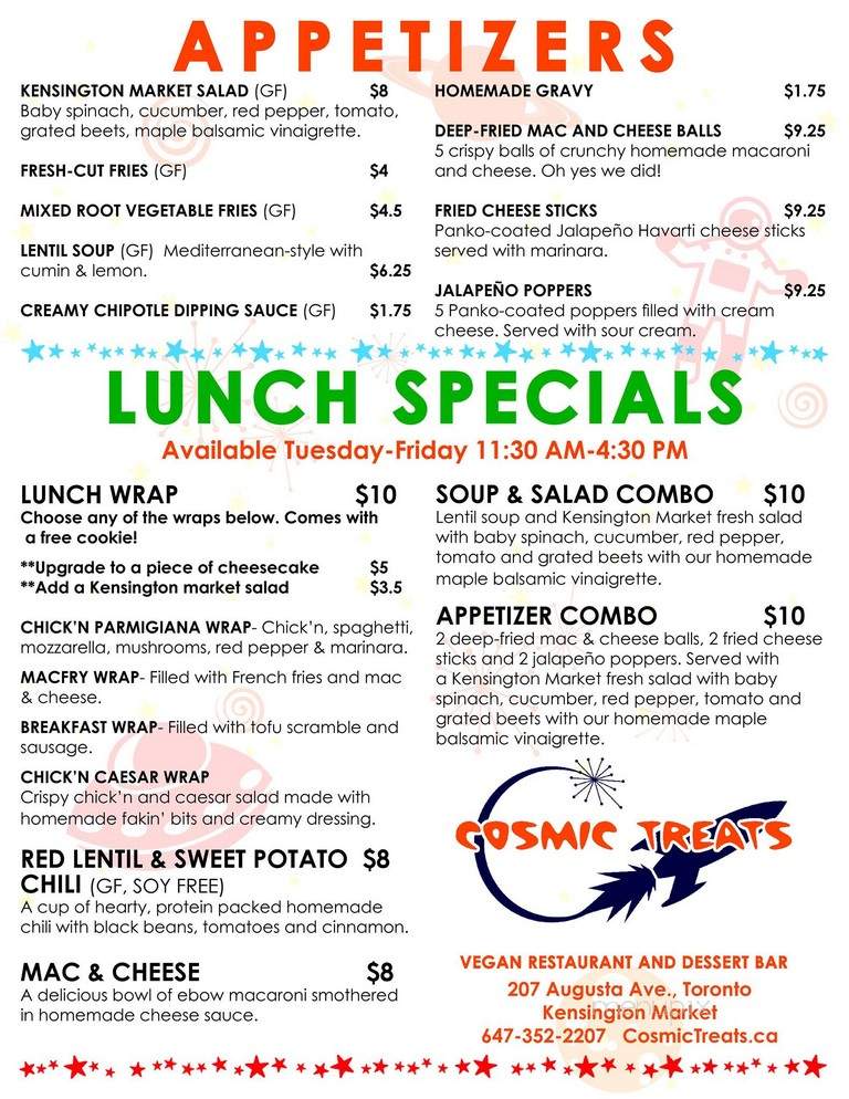 Treats - Toronto, ON menu_pic