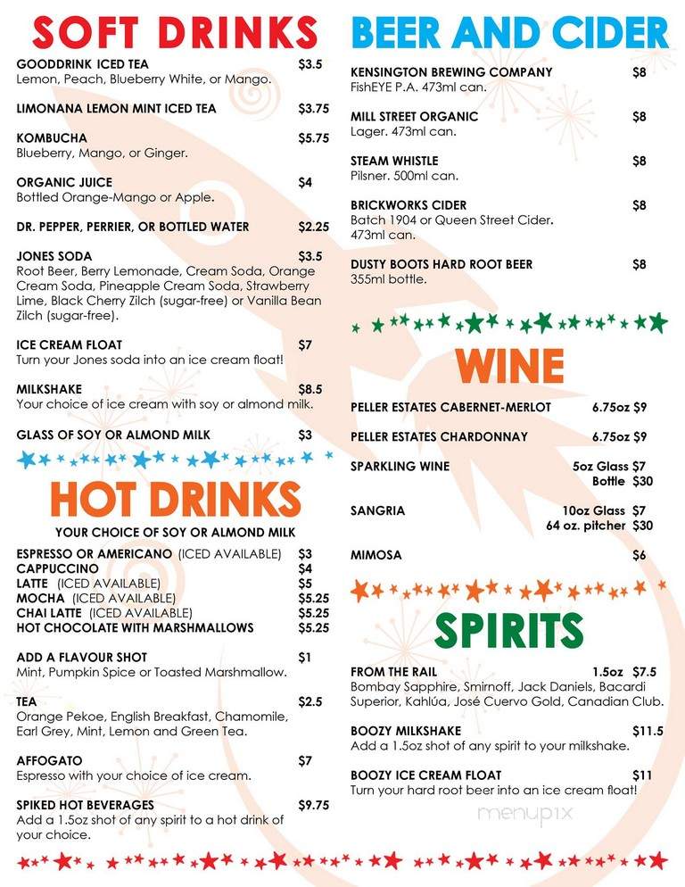 Treats - Toronto, ON menu_pic