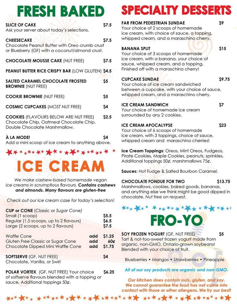 Treats - Toronto, ON menu_pic