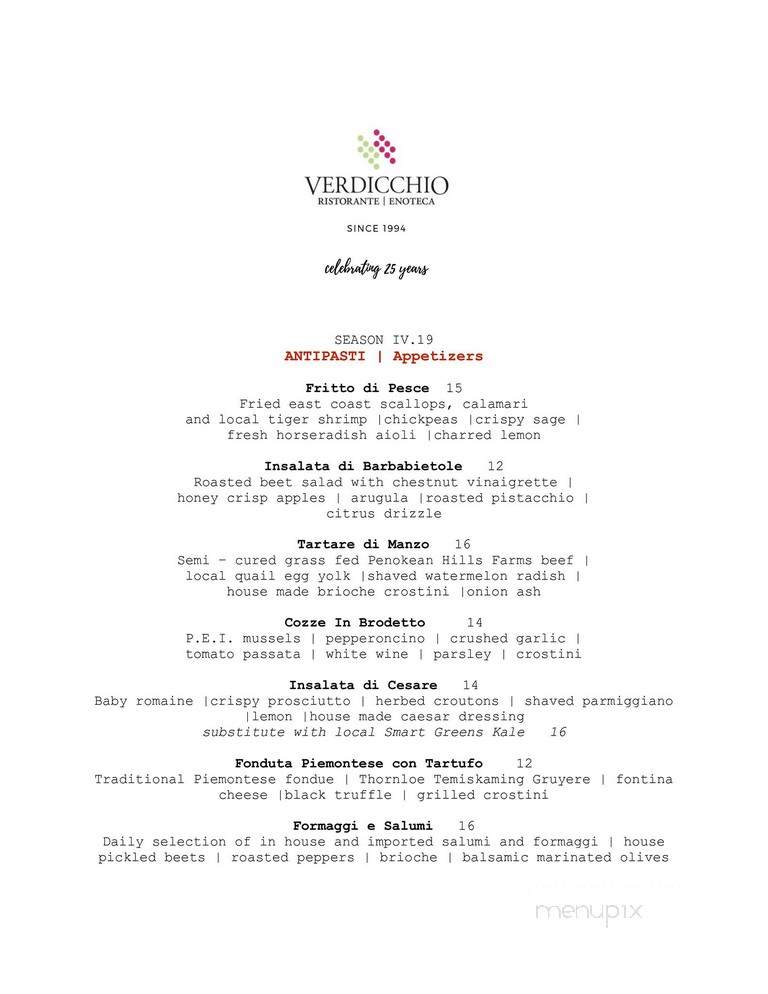 Ristorante Verdicchio - Greater Sudbury, ON menu_pic