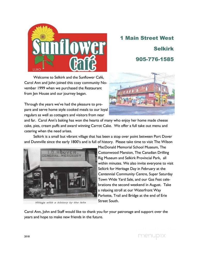 Sunflower Cafe - Selkirk, ON