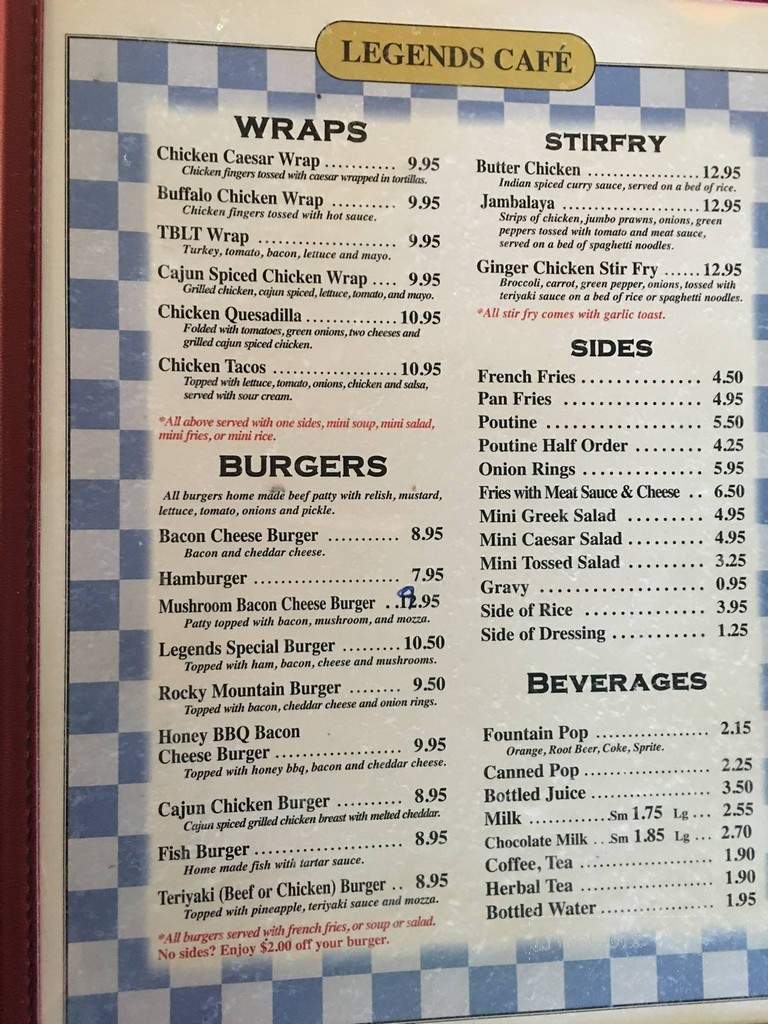 Legends Pizza & Family Restaurant - Edson, AB