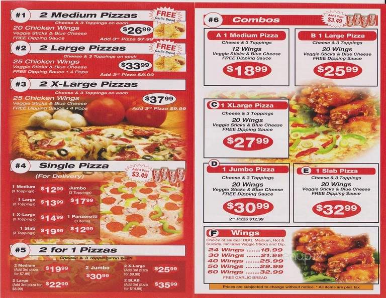Pisa Food - Mississauga, ON menu_pic