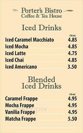 Porter's Bistro Coffee & Tea House - Langley Twp, BC menu_pic